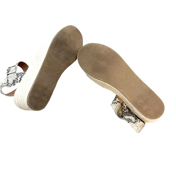 Steve Madden Black White & Gray Cabo Snake Print Espadrille Sandals, Size 10M - Picture 9 of 12